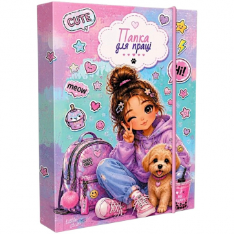 Купить Папка для труда картонная на резинке "Cute Girl" оптом
